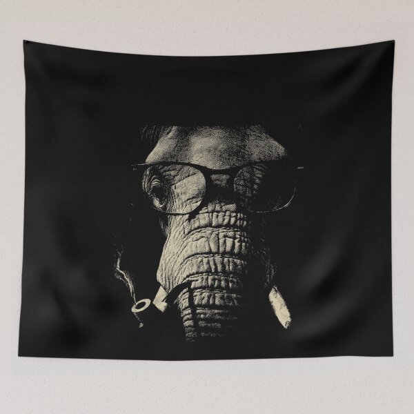 Item preview, Sophisticated Elephant with Eyeglasses and Pipe designed and sold by k3rstman1.