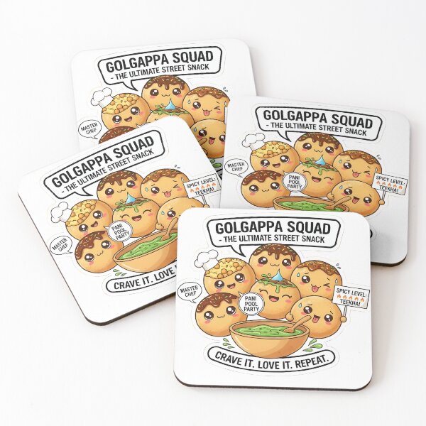 Item preview, Golgappa Squad Cute Indian Street Food Illustration designed and sold by RickyStick.