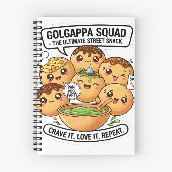 Item preview, Golgappa Squad Cute Indian Street Food Illustration designed and sold by RickyStick.