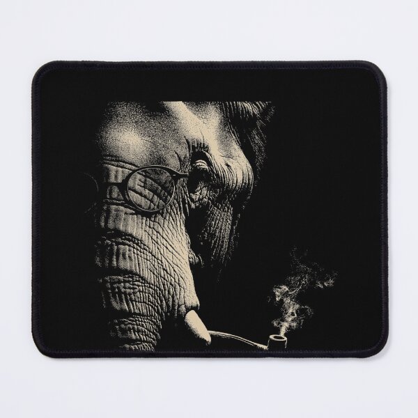 Item preview, Sophisticated Elephant Wearing Glasses Smoking Pipe designed and sold by k3rstman1.