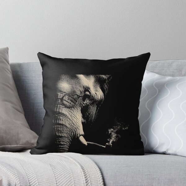Item preview, Sophisticated Elephant Wearing Glasses Smoking Pipe designed and sold by k3rstman1.