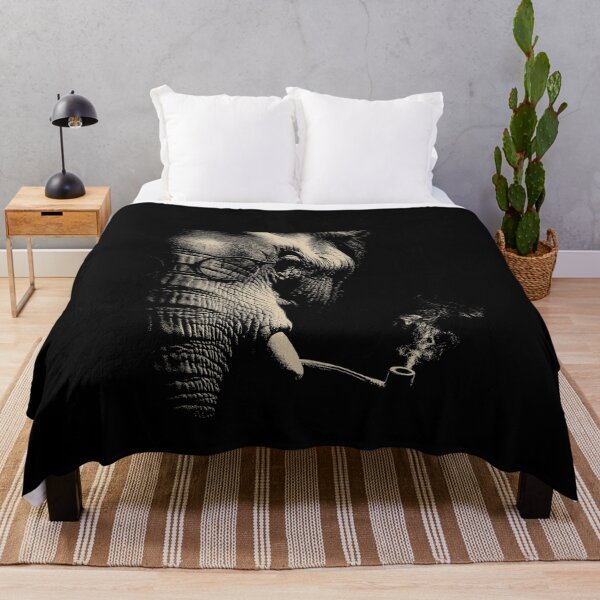 Item preview, Sophisticated Elephant Wearing Glasses Smoking Pipe designed and sold by k3rstman1.