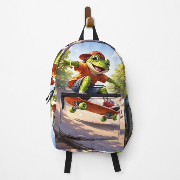 Item preview, Kickflip Frog Skate Park Hero designed and sold by Dreamy Armine Art.