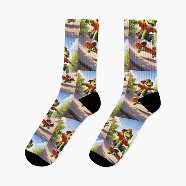 Item preview, Kickflip Frog Skate Park Hero designed and sold by Dreamy Armine Art.