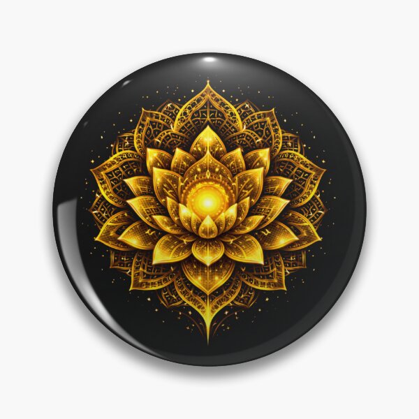 Item preview, Luminous Lotus Mandala in Gold (Luxury Sacred Geometry) designed and sold by slinsish.