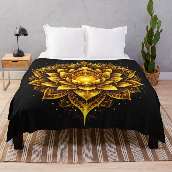 Item preview, Luminous Lotus Mandala in Gold (Luxury Sacred Geometry) designed and sold by slinsish.