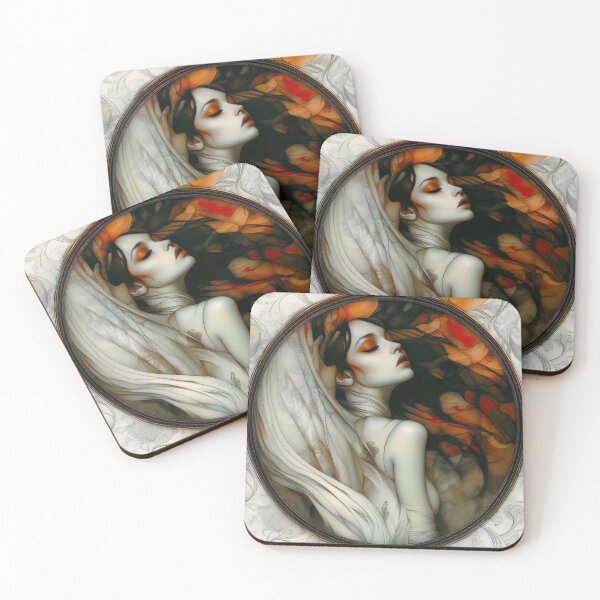 Item preview, Elegant Woman Framed By Flowing Autumn colours designed and sold by Shoot-The-Moon.