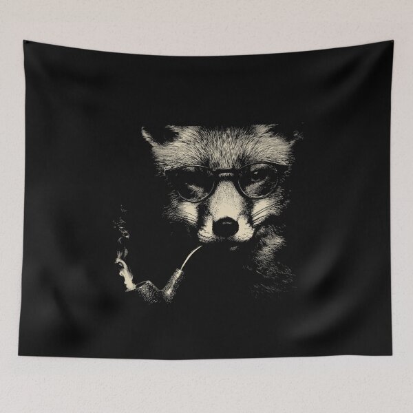 Item preview, Sophisticated Fox with Glasses and Pipe designed and sold by k3rstman1.