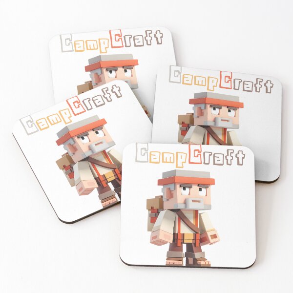 Item preview, CampCraft Minecraft Explorer - Cute Blocky Lego Style Art Print designed and sold by DesignArtist.ia.