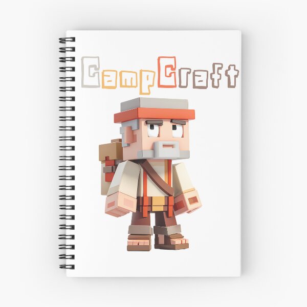 Item preview, CampCraft Minecraft Explorer - Cute Blocky Lego Style Art Print designed and sold by DesignArtist.ia.