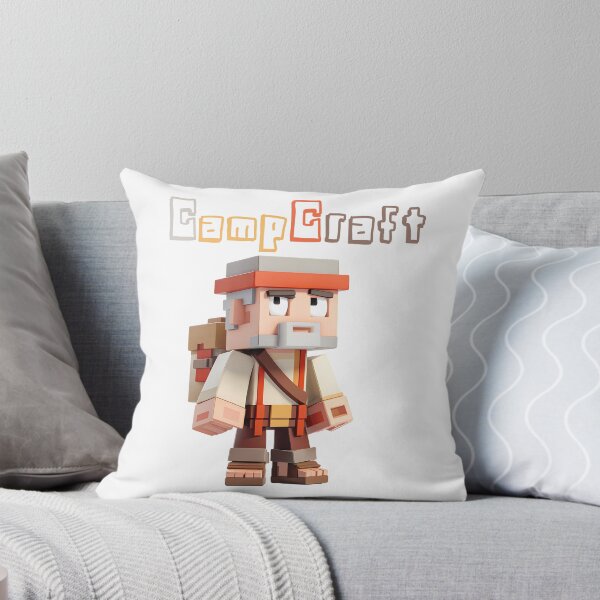 Item preview, CampCraft Minecraft Explorer - Cute Blocky Lego Style Art Print designed and sold by DesignArtist.ia.