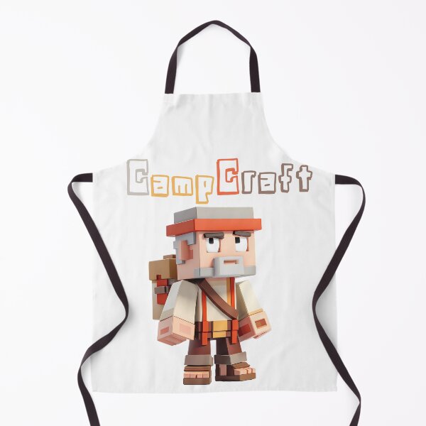 Item preview, CampCraft Minecraft Explorer - Cute Blocky Lego Style Art Print designed and sold by DesignArtist.ia.