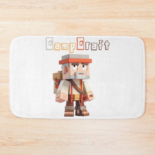 Item preview, CampCraft Minecraft Explorer - Cute Blocky Lego Style Art Print designed and sold by DesignArtist.ia.