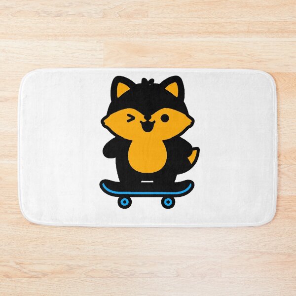 Item preview, Kawaii Skate Zorro Sticker | Minimalist Funny Animal designed and sold by AstronautMerch.