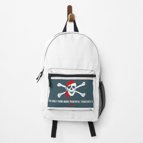 Item preview, The Only Thing More Powerful Than Hate Is Love Pirate Skull Shirt | Love Over Hate Edgy Statement Tee designed and sold by PixelWaveBD.