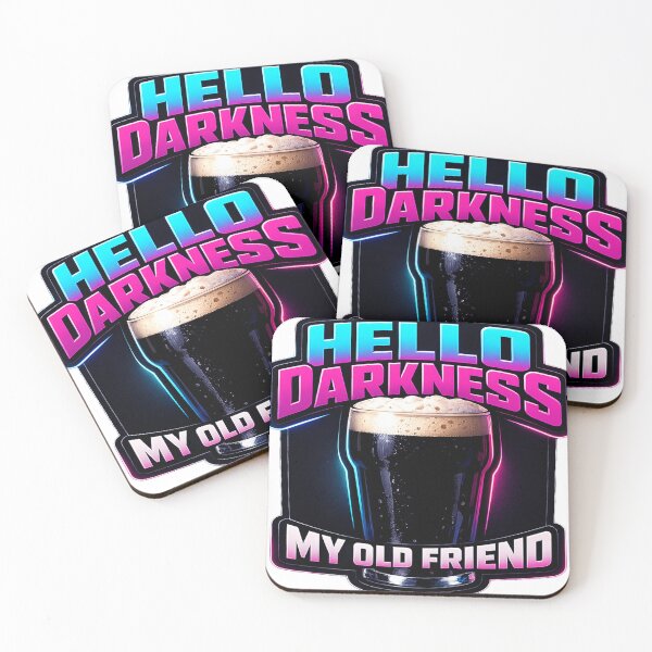 Item preview, Hello Darkness My Old Friend – Stout Beer Night Sticker designed and sold by ARTCREATESHOP.