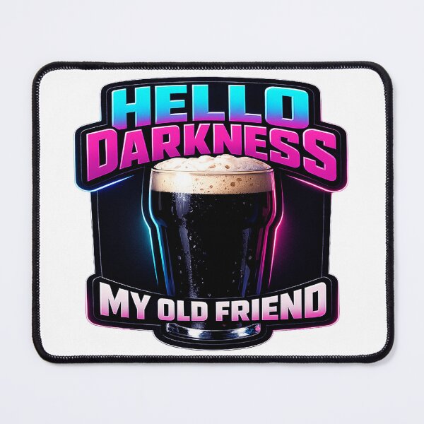 Item preview, Hello Darkness My Old Friend – Stout Beer Night Sticker designed and sold by ARTCREATESHOP.