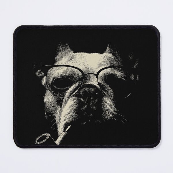 Item preview, Sophisticated French Bulldog Pipe Glasses Portrait designed and sold by k3rstman1.