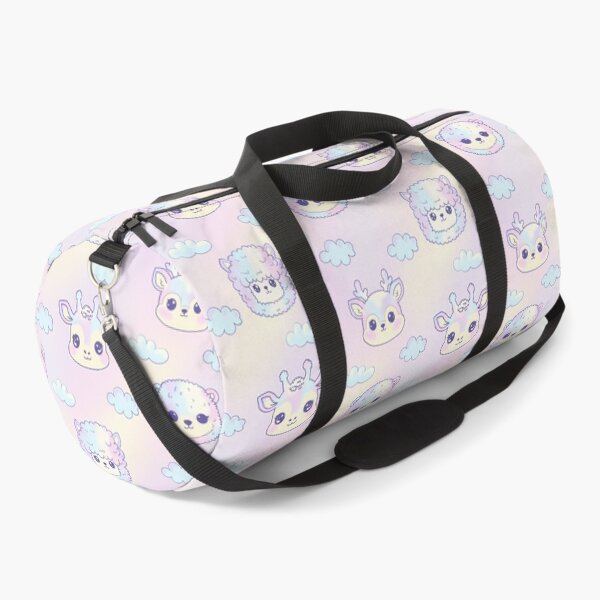 Item preview, Kawaii Pastel Rainbow Animals Pattern - Cute Alpaca, Deer, Bear, and Giraffe Seamless Design designed and sold by Potattoo.
