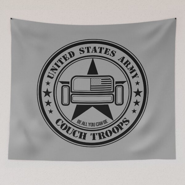 Item preview, Couch Troops US Army (Black) designed and sold by helenacooper.
