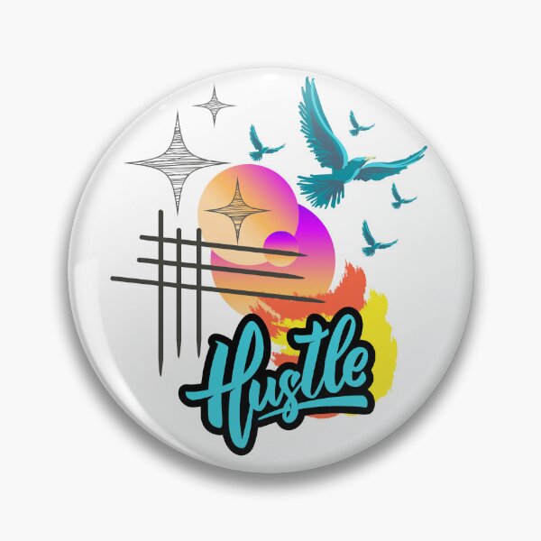 Item preview, Hustle Motivation Design – Inspirational Birds & Retro Sunset Art designed and sold by Aura Design.