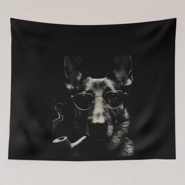Item preview, Sophisticated German Shepherd Dog Pipe Smoker designed and sold by k3rstman1.