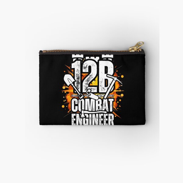 Item preview, 12B Combat Engineer Castle Top – Explosive Army MOS Design with Tools for Soldiers, Veterans & Military Supporters Distressed White Font designed and sold by GFamilyC.