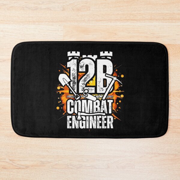 Item preview, 12B Combat Engineer Castle Top – Explosive Army MOS Design with Tools for Soldiers, Veterans & Military Supporters Distressed White Font designed and sold by GFamilyC.