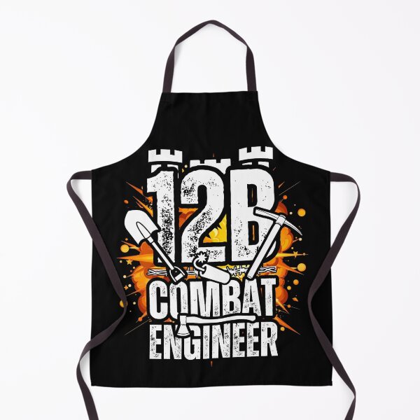 Item preview, 12B Combat Engineer Castle Top – Explosive Army MOS Design with Tools for Soldiers, Veterans & Military Supporters Distressed White Font designed and sold by GFamilyC.