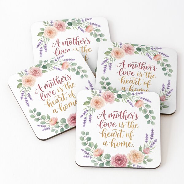 Item preview, Mother's Love Floral Wreath Watercolor Quote designed and sold by Ladidia.