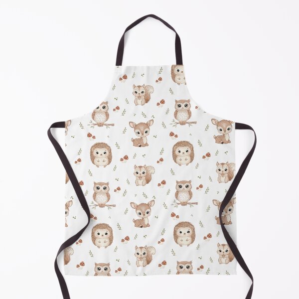 Item preview, Cute Woodland Animals Pattern - Sweet Baby Deer Owl Squirrel and Hedgehog Forest Friends designed and sold by Potattoo.
