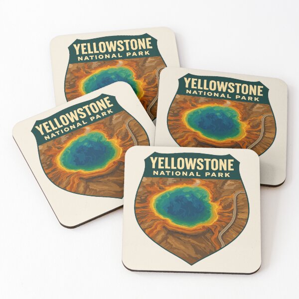 Item preview, Fauna y flora del géiser retro del Parque Nacional de Yellowstone, Wyoming, EE. UU. designed and sold by Gideon Emmerich.