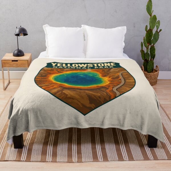 Item preview, Yellowstone National Park Retro Geyser Wildlife, Wyoming US designed and sold by Gideon Emmerich.