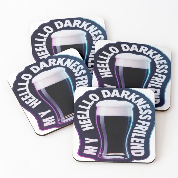 Item preview, Hello Darkness My Old Friend Minimal Beer Glass Sticker designed and sold by ARTCREATESHOP.