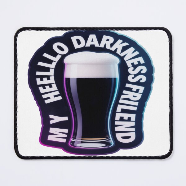Item preview, Hello Darkness My Old Friend Minimal Beer Glass Sticker designed and sold by ARTCREATESHOP.