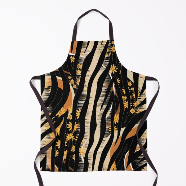 Artikelvorschau, Retro-Mod-Stilisierter Zebra-Tierprint, Gänseblümchen-Blumenmuster entworfen und verkauft von RetroMaggie.