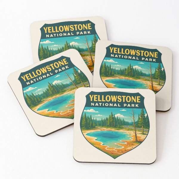 Item preview, Fauna y flora del géiser retro del Parque Nacional de Yellowstone, Wyoming, EE. UU. designed and sold by Gideon Emmerich.