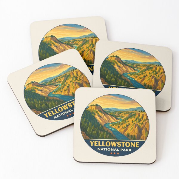 Item preview, Yellowstone National Park Retro Geyser Wildlife, Wyoming US designed and sold by Gideon Emmerich.