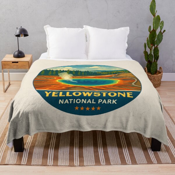 Item preview, Yellowstone National Park Retro Geyser Wildlife, Wyoming US designed and sold by Gideon Emmerich.
