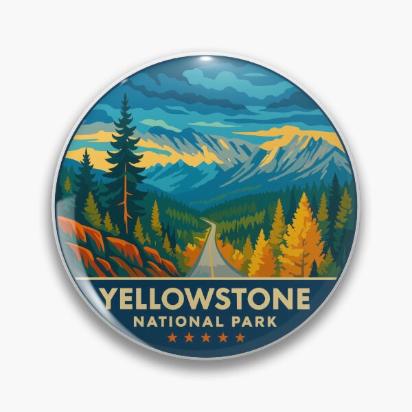 Item preview, Yellowstone National Park Retro Geyser Wildlife, Wyoming US designed and sold by Gideon Emmerich.