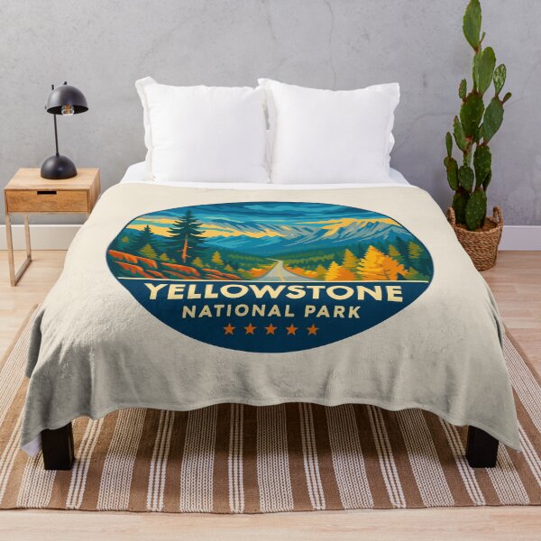 Item preview, Yellowstone National Park Retro Geyser Wildlife, Wyoming US designed and sold by Gideon Emmerich.