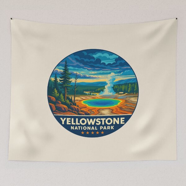 Item preview, Yellowstone National Park Geyser Wildlife, Wyoming US designed and sold by Gideon Emmerich.