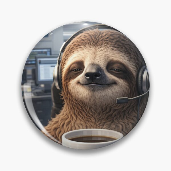 Item preview, Sloth Support Coffee Loading designed and sold by Dreamy Armine Art.