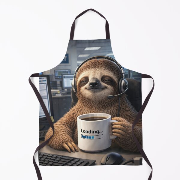 Item preview, Sloth Support Coffee Loading designed and sold by Dreamy Armine Art.