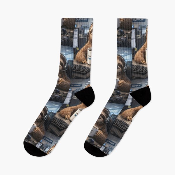 Item preview, Sloth Support Coffee Loading designed and sold by Dreamy Armine Art.