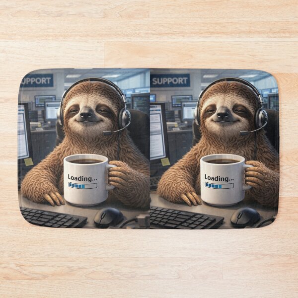 Item preview, Sloth Support Coffee Loading designed and sold by Dreamy Armine Art.