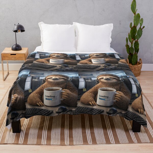 Item preview, Sloth Support Coffee Loading designed and sold by Dreamy Armine Art.
