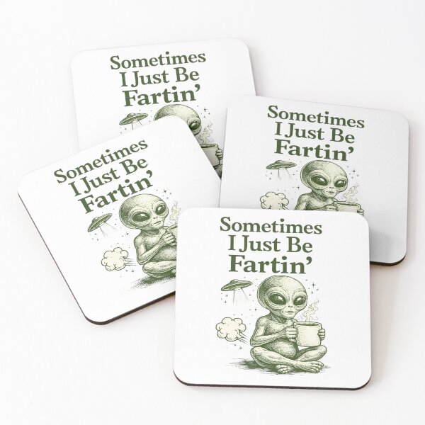 Item preview, Sometimes I Just Be Fartin’ Alien – Funny UFO Coffee Vintage Design designed and sold by Senkov.