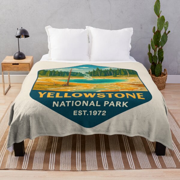 Item preview, Yellowstone National Park Retro Geyser Wildlife, Wyoming US designed and sold by Gideon Emmerich.