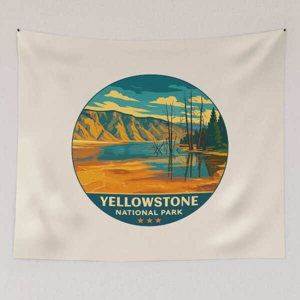 Item preview, Yellowstone National Park Geyser Wildlife Wyoming designed and sold by Gideon Emmerich.